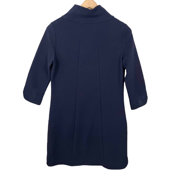 BODEN Jasmine Ottoman Ponte Long Sleeve Dress in navy - Picture 5 of 12